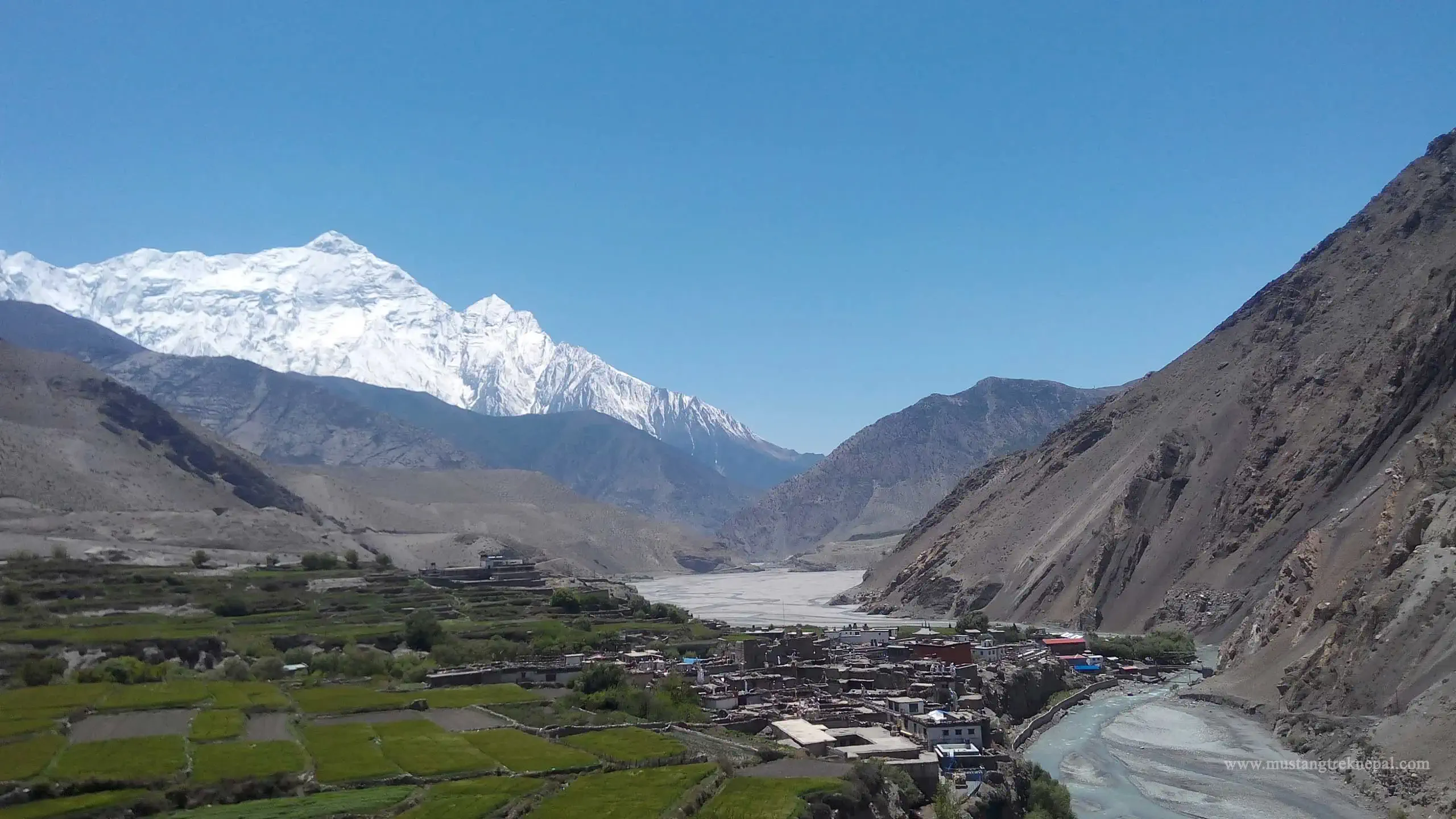 Jomsom to Kagbeni distance the gateway to Upper Mustang