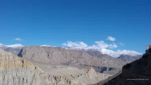 Upper mustang trekking map of mustang trek route