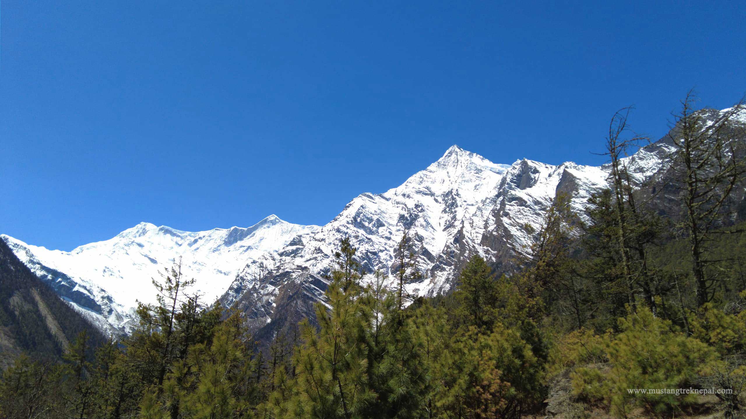 Dharapani to Chame trek distance, map of tour des Annapurnas