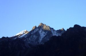 Kyanjin Gompa to Tserko ri trek distance & altitude on Langtang trek map