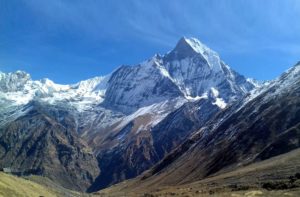 Machapuchare base camp trek guide to fish tail mountain of Nepal during ABC trek