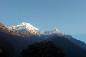 Tadapani to Chhomrong trek distance, weather, elevation of Chomrong Nepal